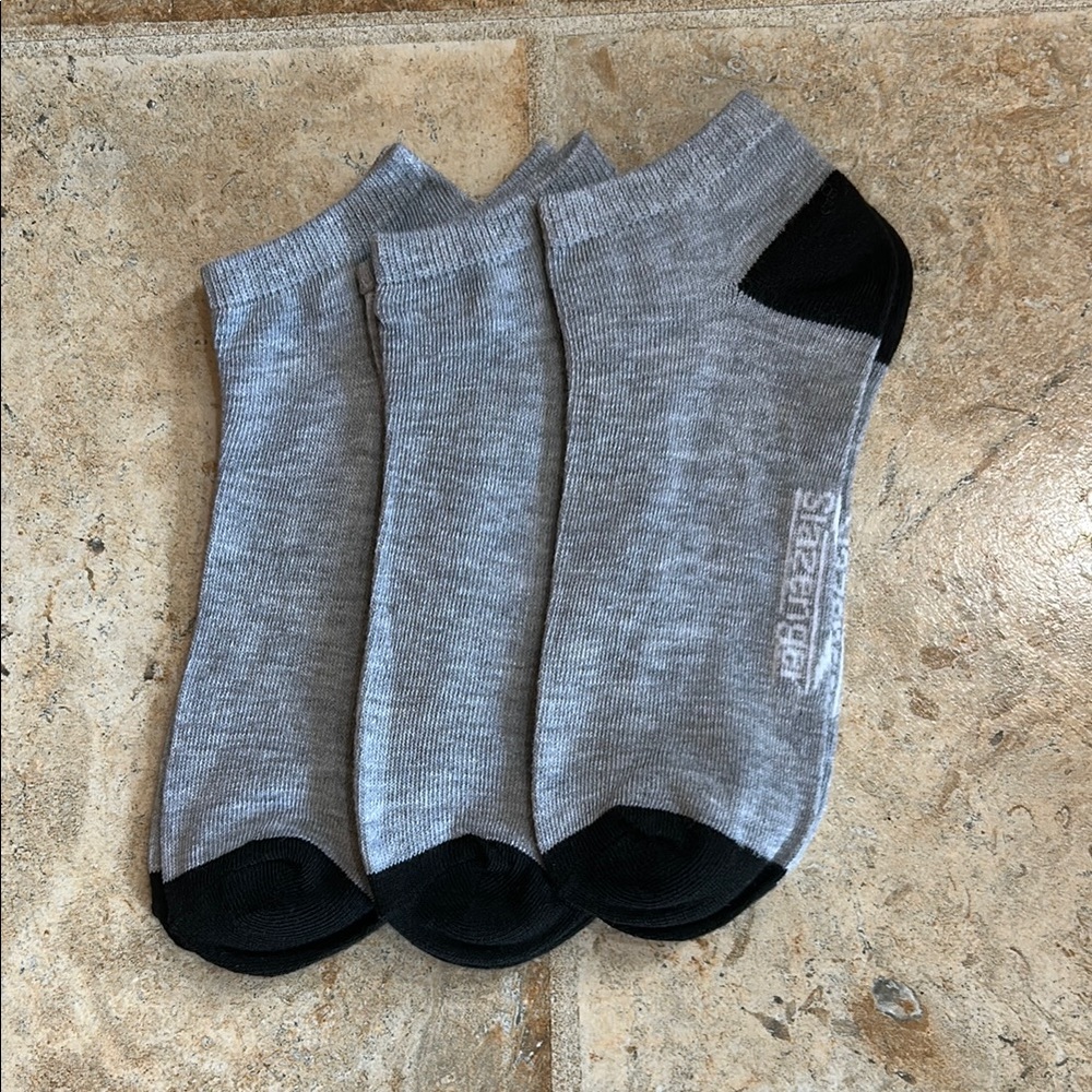 Gray and Black Ankle Socks